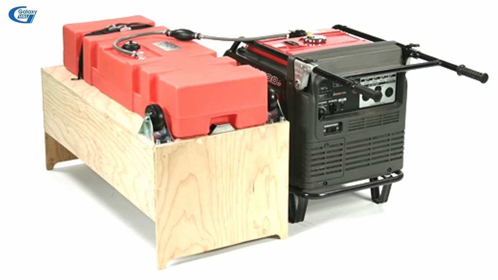 An auxiliary fuel tank layout for generators.